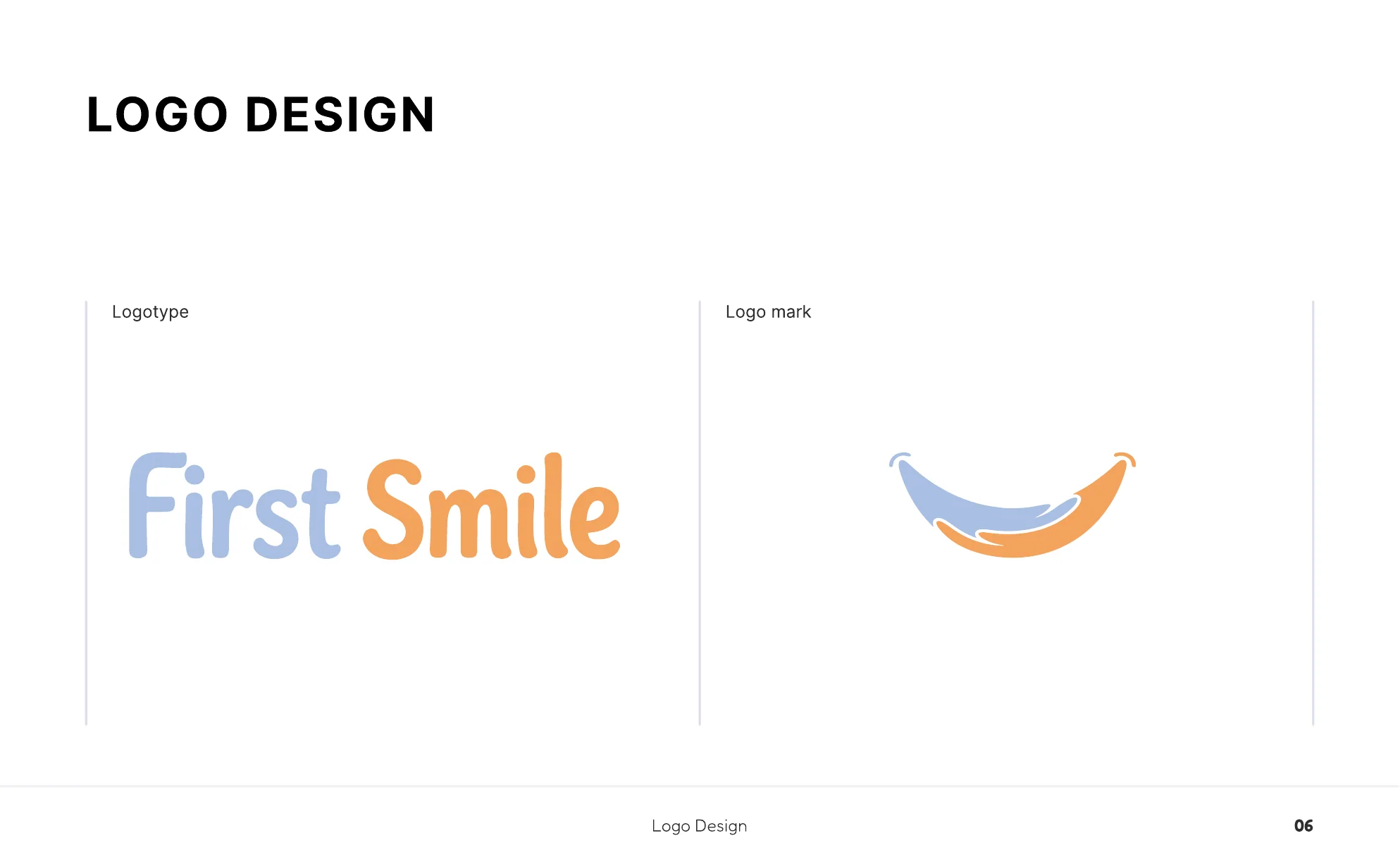 First Smile logotype and logo mark