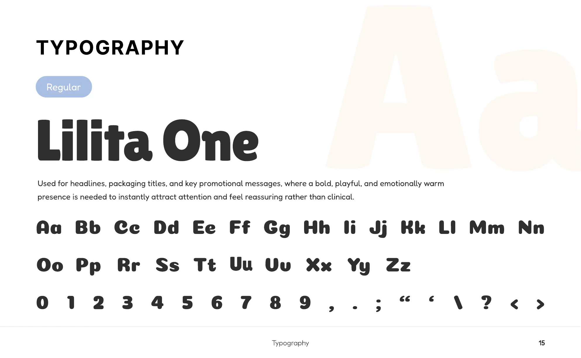 First Smile typography