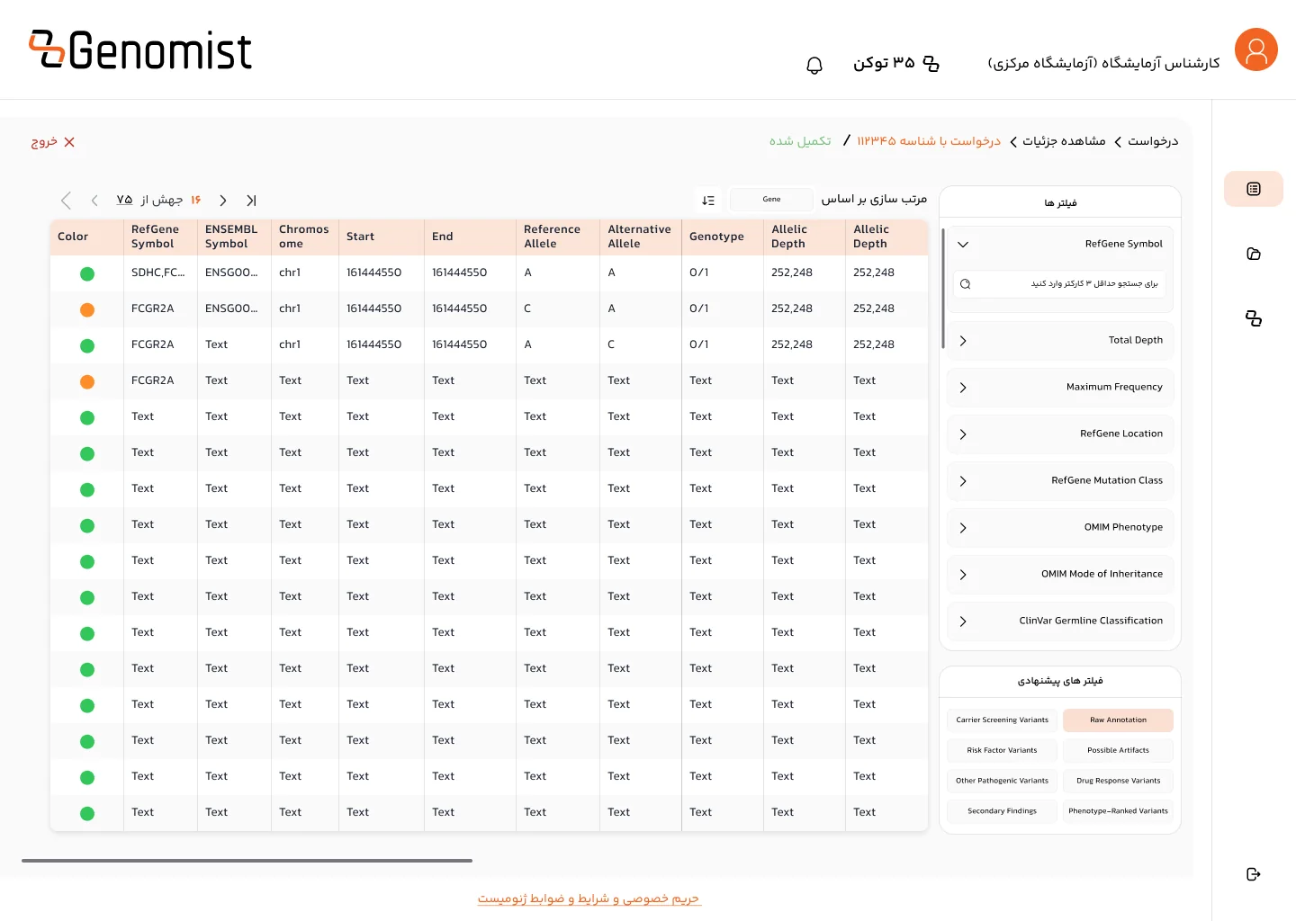Reviewing analysis results