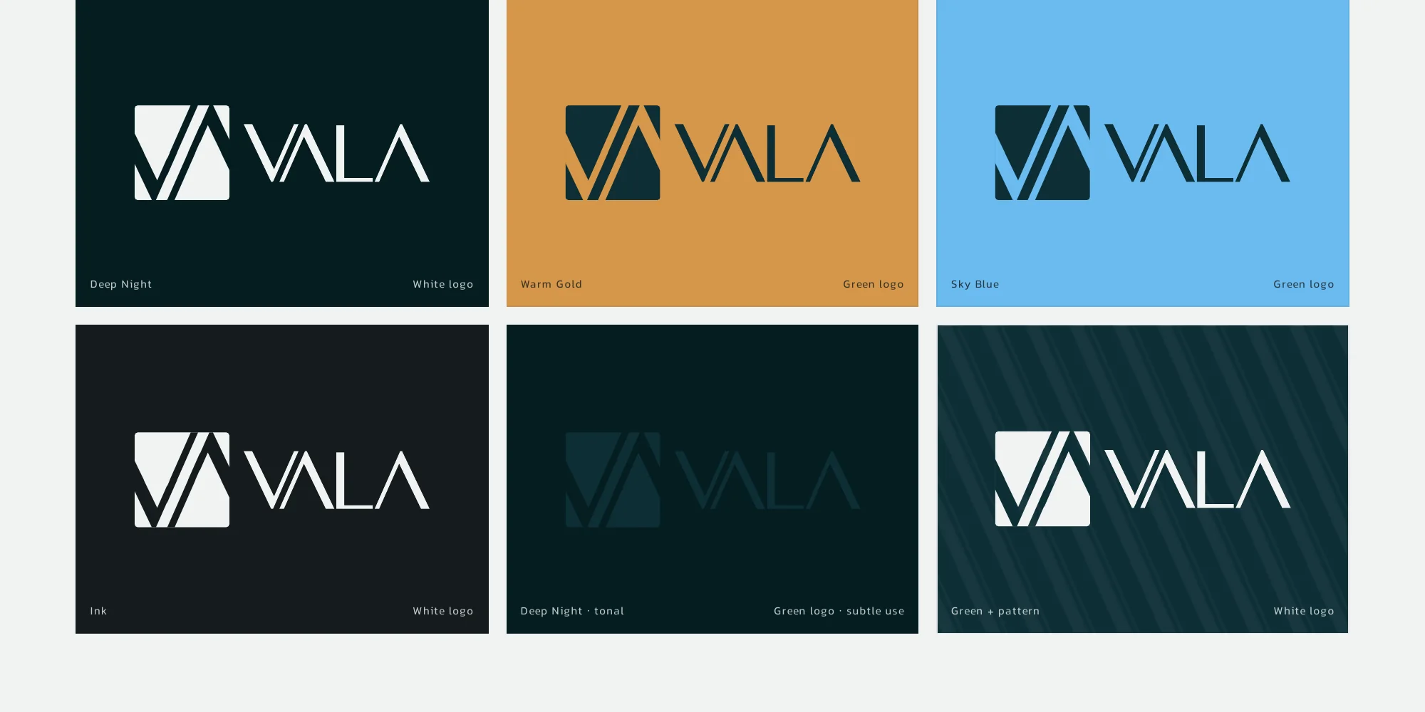 VALA logo on brand colours